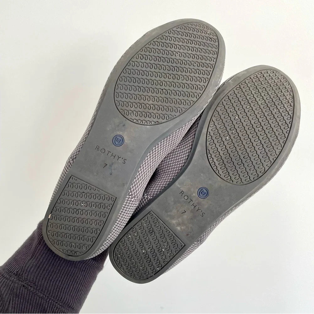 Rothy’s The Flat in Charcoal Knit  Round Toe Slip On Size 7 - Picture 3 of 7